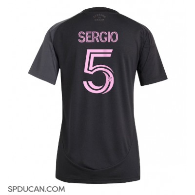 Zenski Nogometni Dres Inter Miami Sergio Busquets #5 Gostujuci 2025-26 Kratak Rukav Zenski Nogometni Dres Inter Miami Sergio Busquets #5 Gostujuci 2025-26 Kratak Rukav